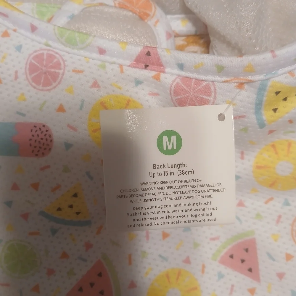 Two pieces Pet Apparel Size M.  Cooling Vest/Tie Dye Dress.  NWT